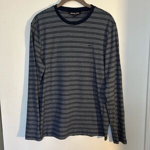 Men’s Michael Kors blue and gray crew neck long sleeve top size small